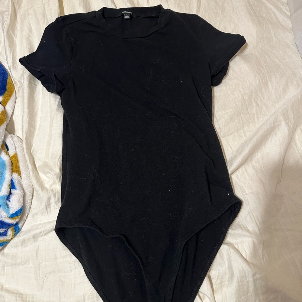 Ambiance Black Crew Neck Top